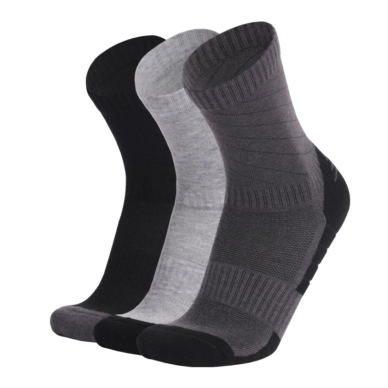 Wool Hiking Sock - 3 คู่ผู้ชาย Merino Wool กีฬาถุงเท้าประสิทธิภาพกลางแจ้ง Thicken