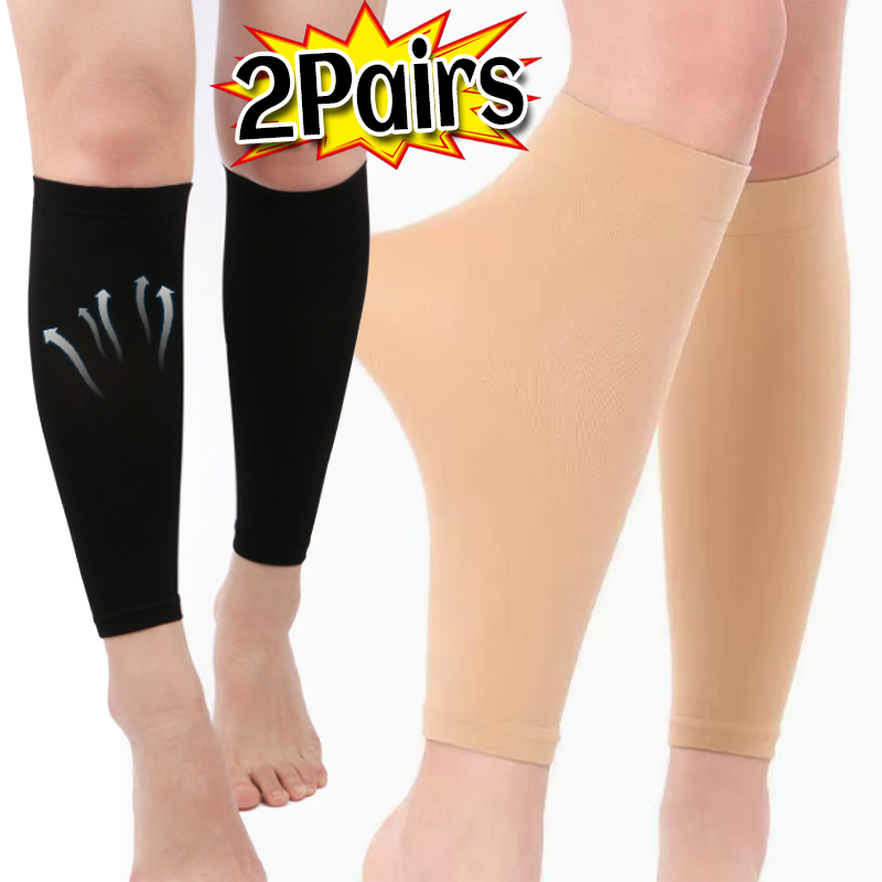 1/2คู่ ถุงเท้ายืดหยุ่น ปลอกขาแ - Compression Sleeve Calf บทวิจารณ์และราคา