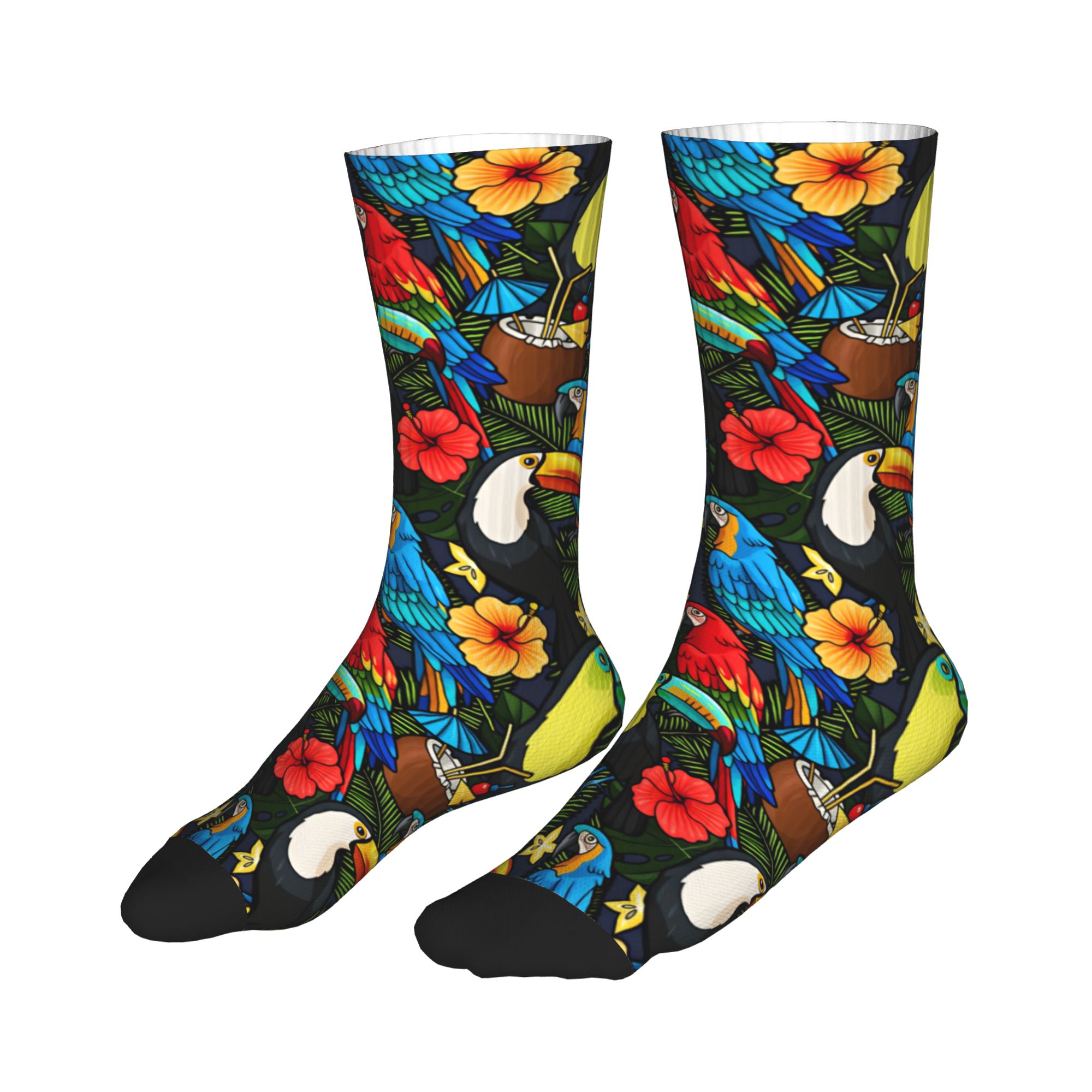 ถุงเท้าลายดอกไม้ทรอปิคอลมาคอว์ - Dress Sock Men บทวิจารณ์และราคา