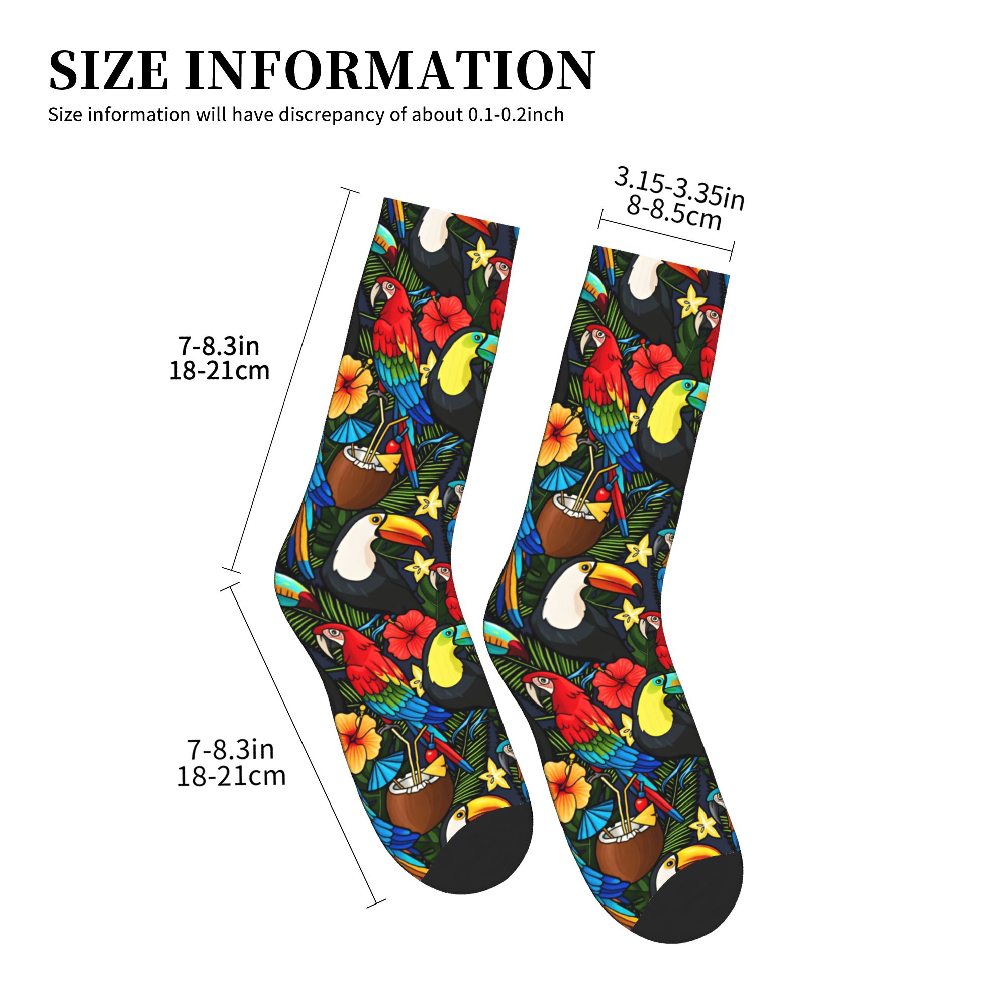 ถุงเท้าลายดอกไม้ทรอปิคอลมาคอว์ - Dress Sock Men บทวิจารณ์และราคา